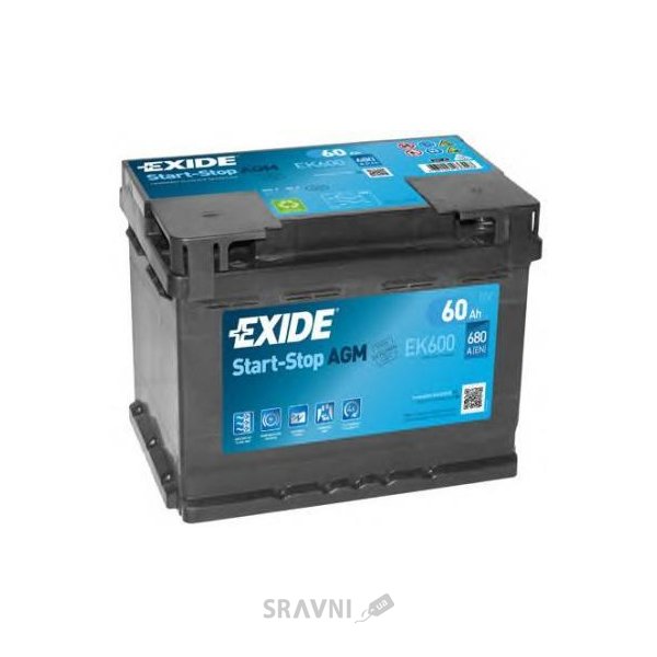 Акумуляторні батареї Автомобильный аккумулятор Exide EK600